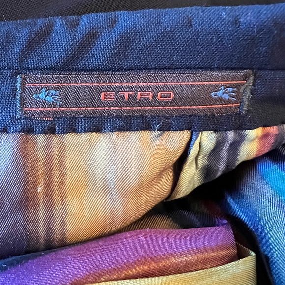 ETRO Man Blazer Jacket Size 50 Long Sleeves 100% Wool Lining is Silk-Acetate - Picture 13 of 15
